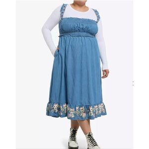 Hot Topic Thorn & Fable Cat Strawberry Midi Dress Plus Size 2 Nwt